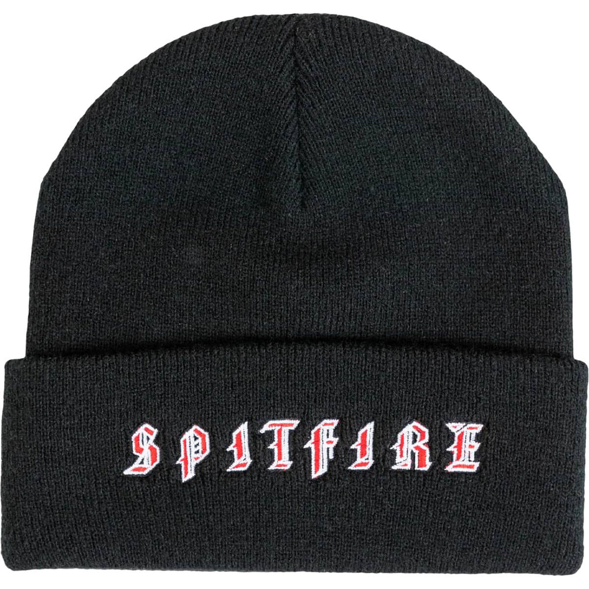 Spitfire Old E Cuff Beanie - Black/Red