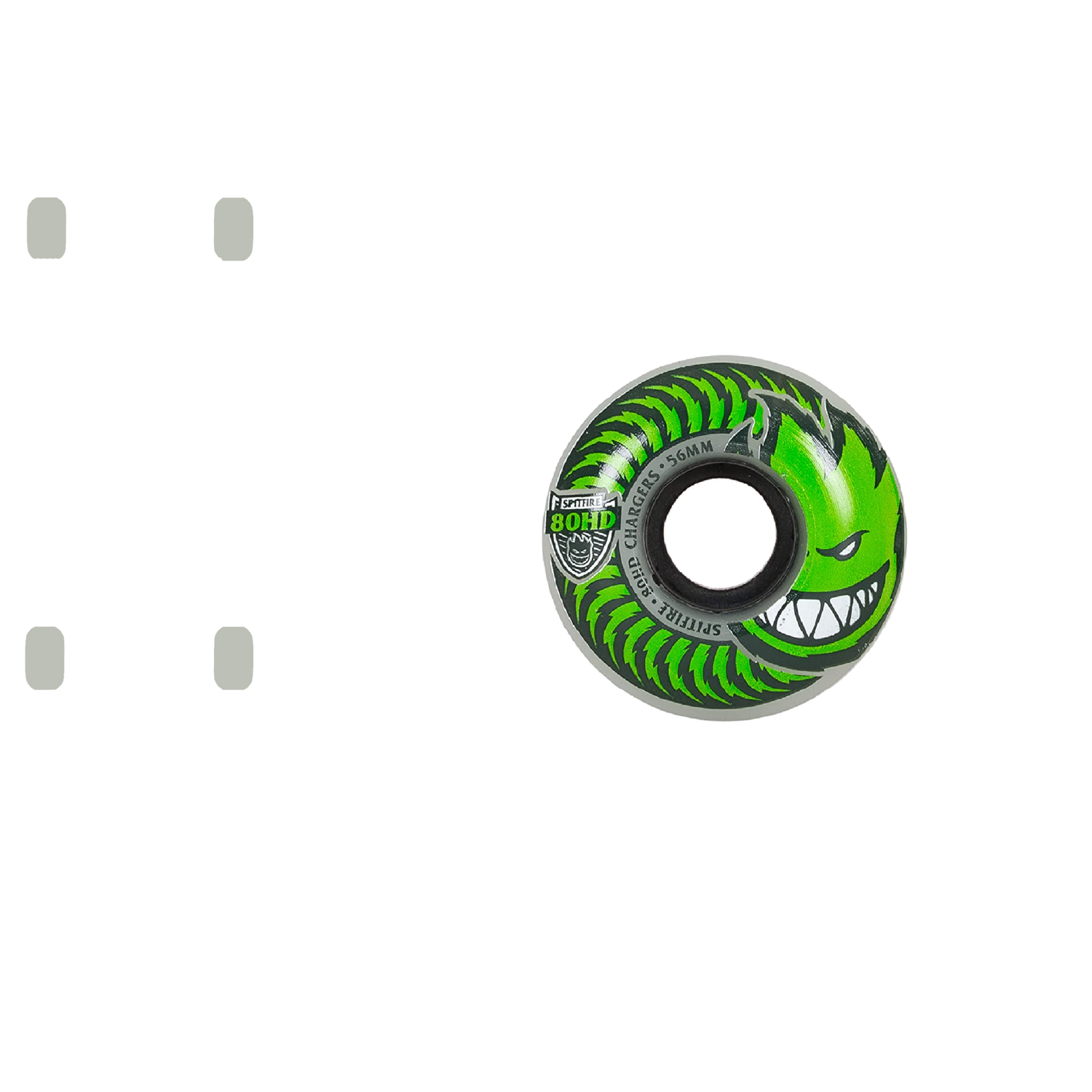 Spitfire Chargers Classic 80HD Soft Skateboard Wheels - Clear 56mm