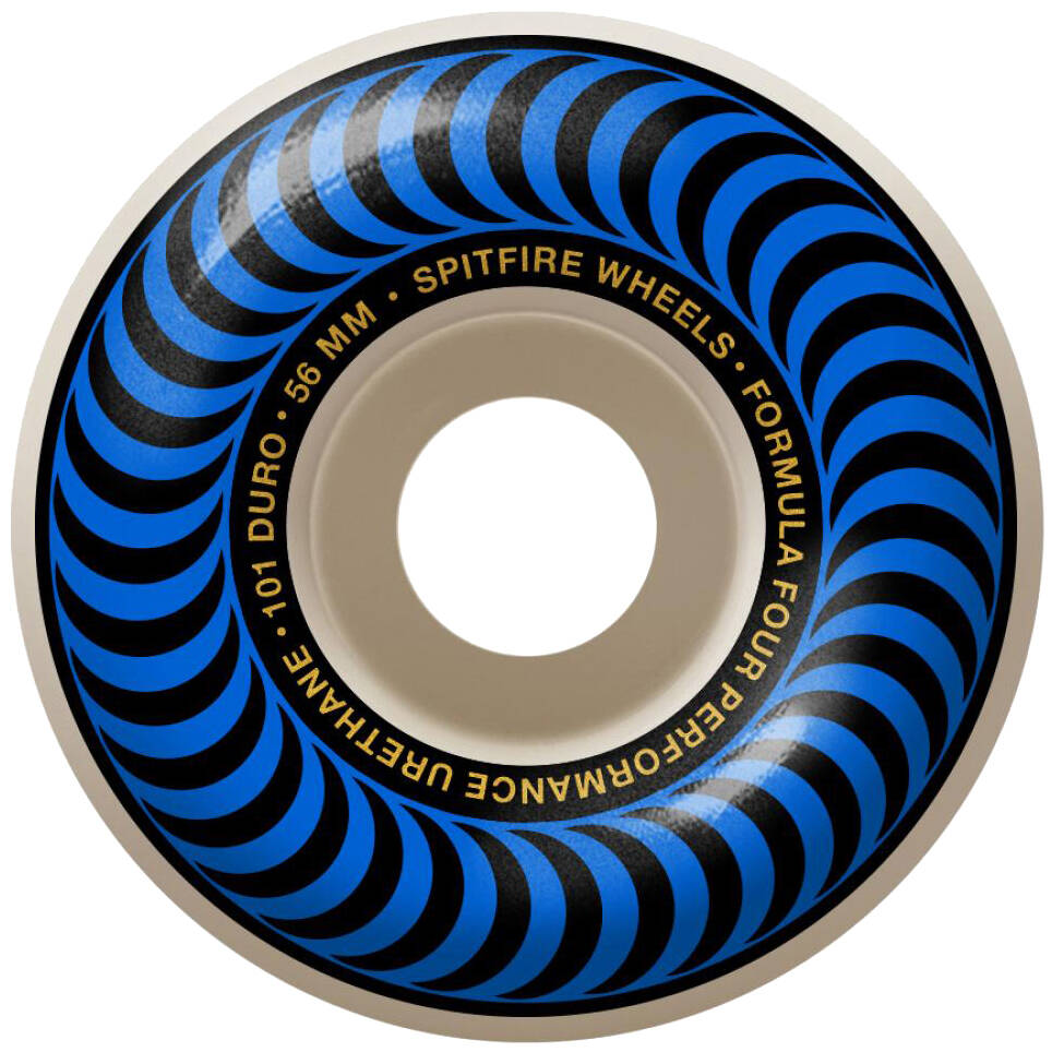 Spitfire Formula Four Classic 101a Skateboard Wheels - Blue 56mm (Pack of 4)