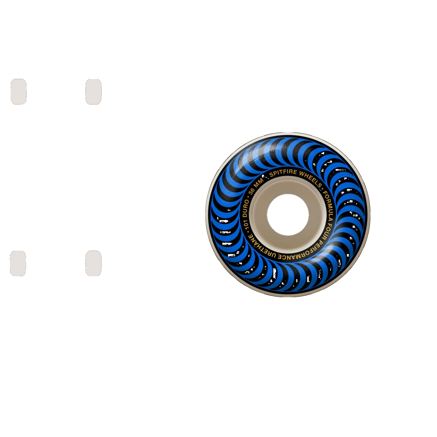 Spitfire Formula Four Classic 101a Skateboard Wheels - Blue 56mm (Pack of 4)