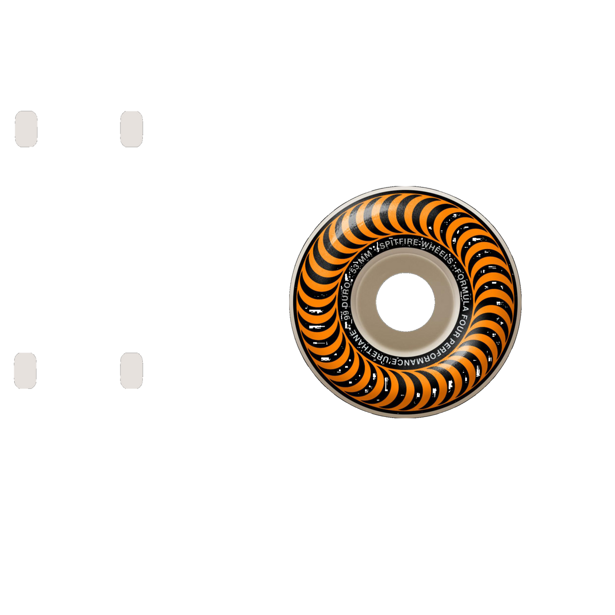 Spitfire Formula Four Classic 99a Skateboard Wheels - Orange 53mm (Pack of 4)