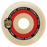 Spitfire Formula Four Tablet 101a Skateboard Wheels - White/Red 54mm
