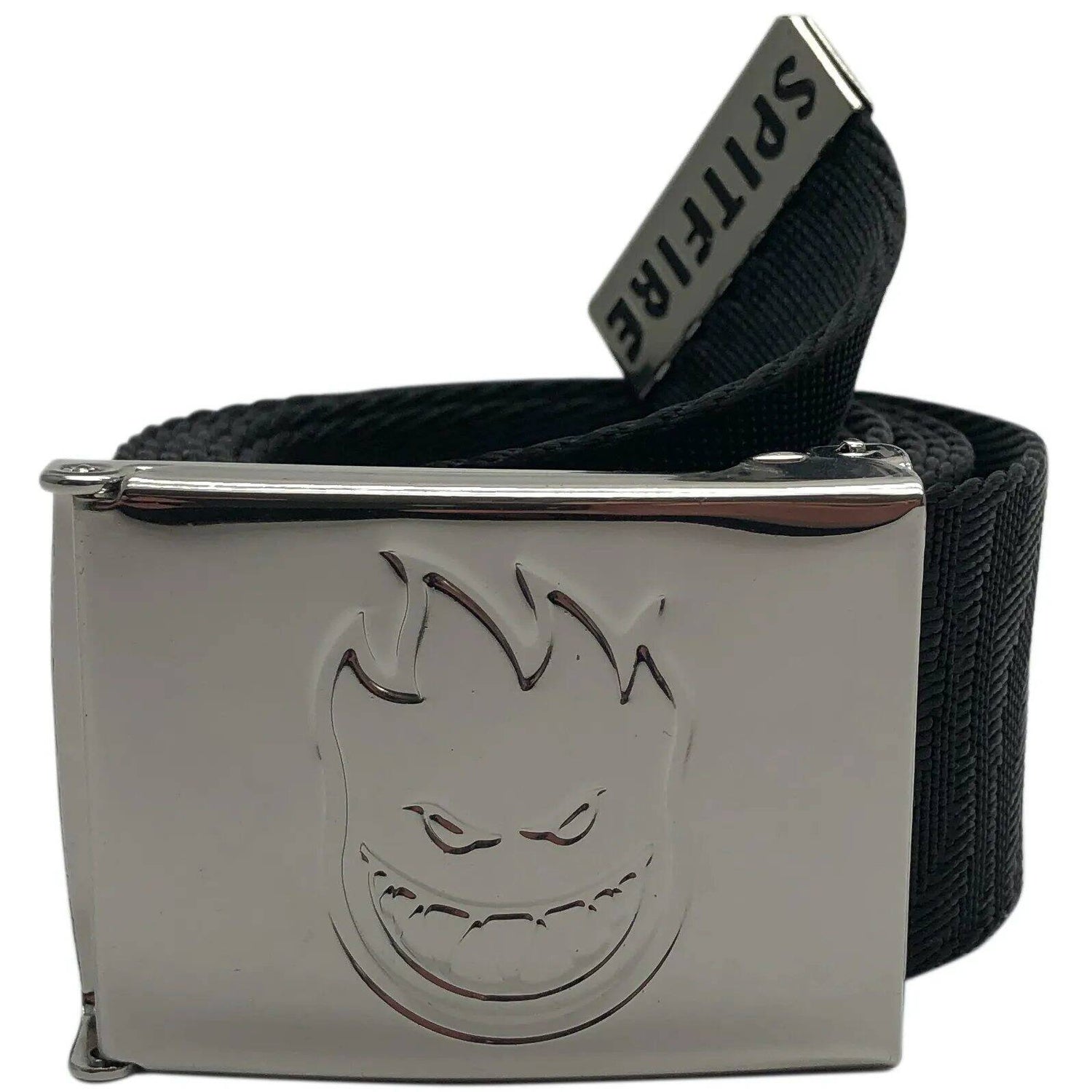 Spitfire Bighead Jacquard Swirl Belt - Black/Polished Nickel