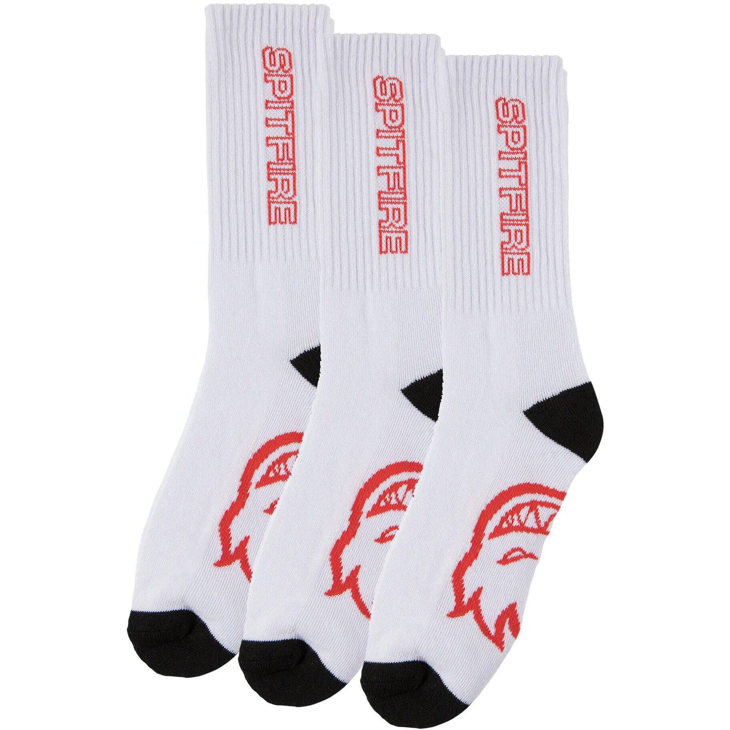 Spitfire Classic 87' 3-Pack Socks - White/Black/Red
