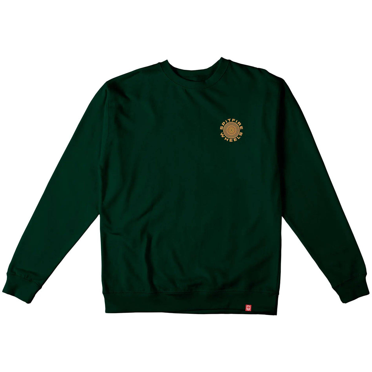 Spitfire Classic 87' Swirl Sweatshirt - Dark Green/Orange