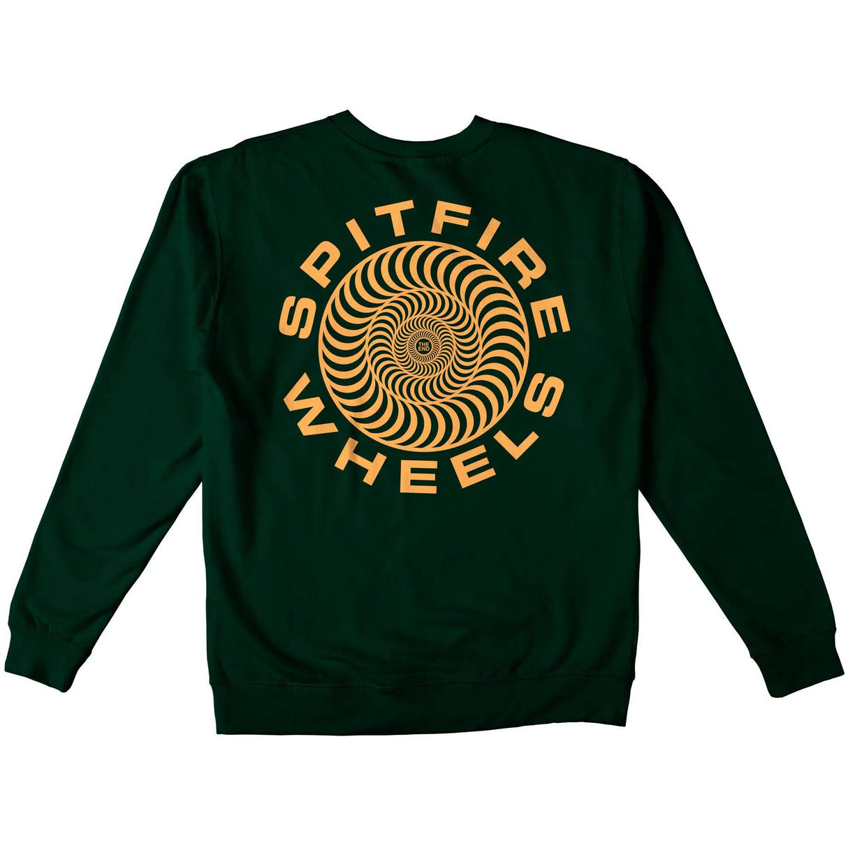 Spitfire Classic 87' Swirl Sweatshirt - Dark Green/Orange
