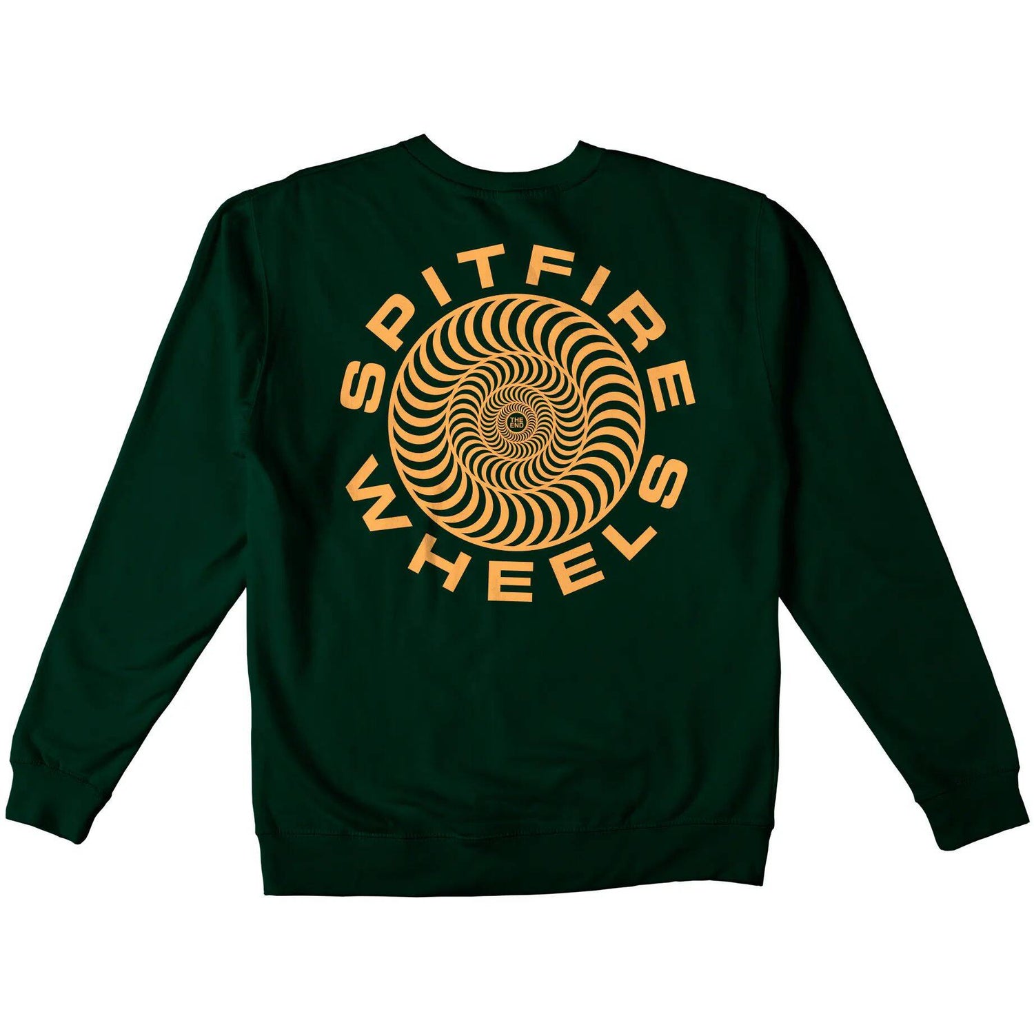 Spitfire Classic 87' Swirl Sweatshirt - Dark Green/Orange