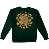 Spitfire Classic 87' Swirl Sweatshirt - Dark Green/Orange