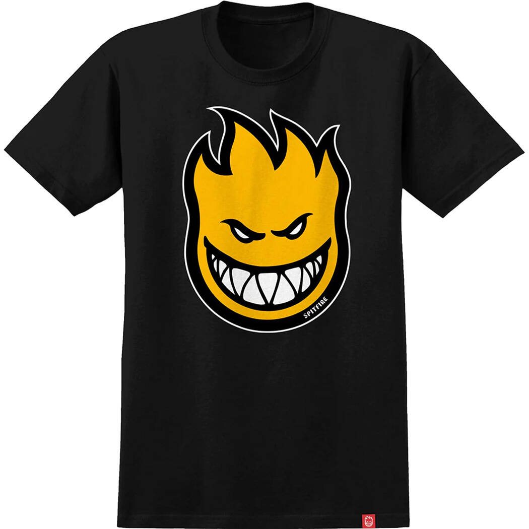 Spitfire Bighead Fill T Shirt - Black/Gold