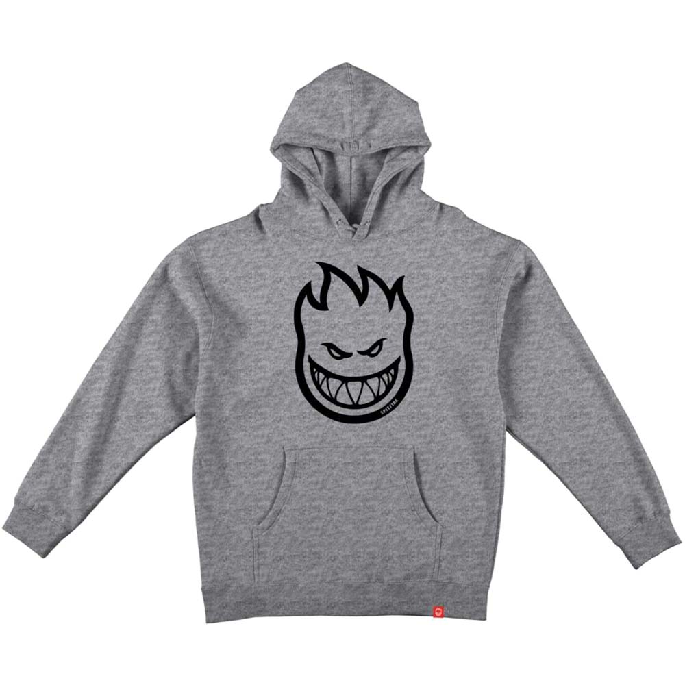 Spitfire Bighead Hoodie - Heather Grey/Black