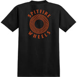 Spitfire Hollow Classic T Shirt - Black/Burnt Orange