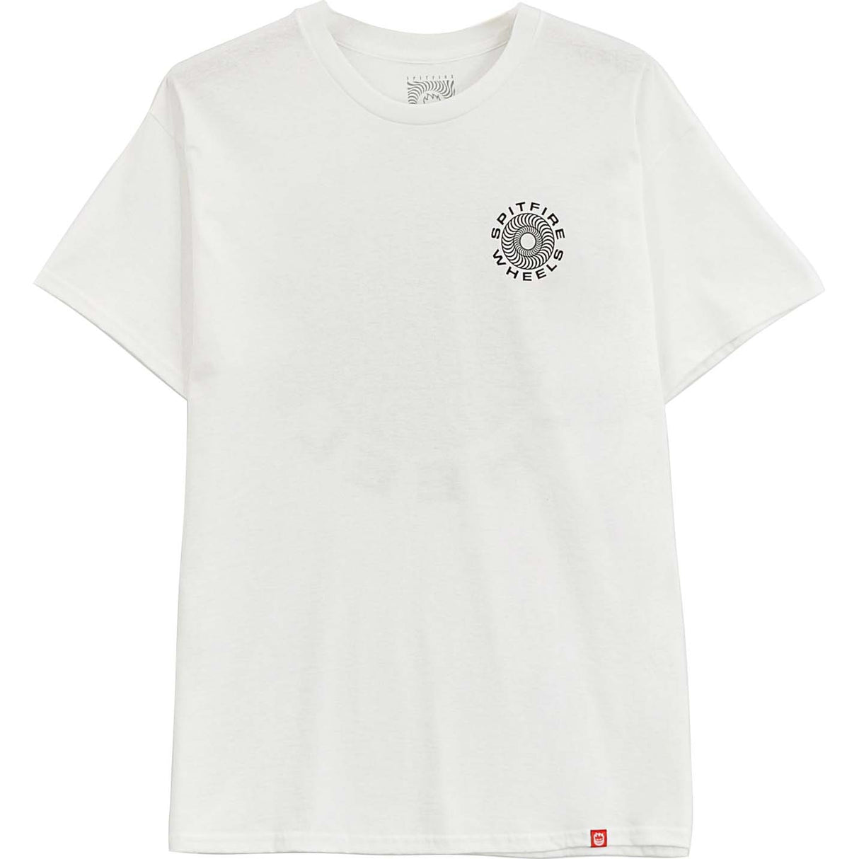 Spitfire Swirled Classic T Shirt - White/Black