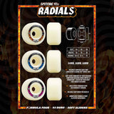 Spitfire Formula Four 93 Radials Skateboard Wheels - White 54mm