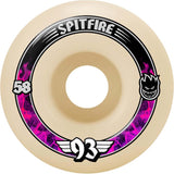 Spitfire Formula Four 93 Radials Skateboard Wheels - White 58mm