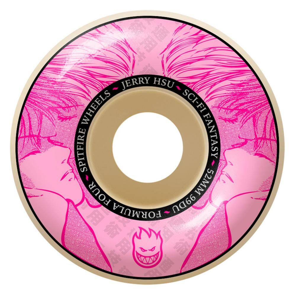 Spitfire Formula Four Jerry Hsu Sci-Fi Skateboard Wheels - White 52mm