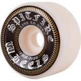 Spitfire Blackleter OG Classic 99DU Skateboard Wheels - White 58mm (Pack of 4)