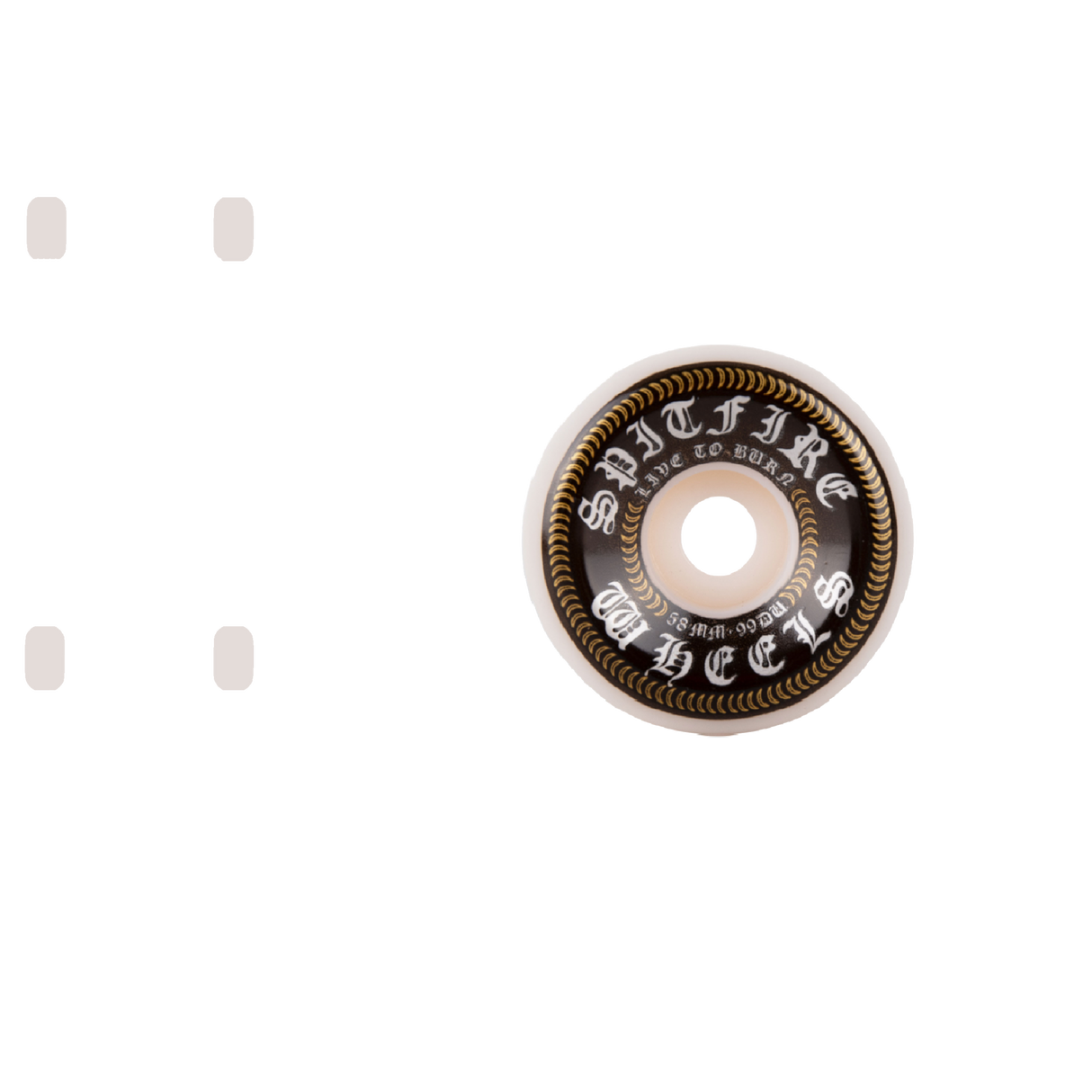 Spitfire Blackleter OG Classic 99DU Skateboard Wheels - White 58mm (Pack of 4)