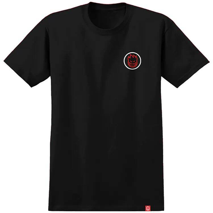 Spitfire Classic Swirl Fade T Shirt - Black/Red/White