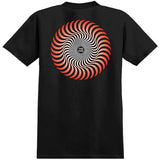 Spitfire Classic Swirl Fade T Shirt - Black/Red/White