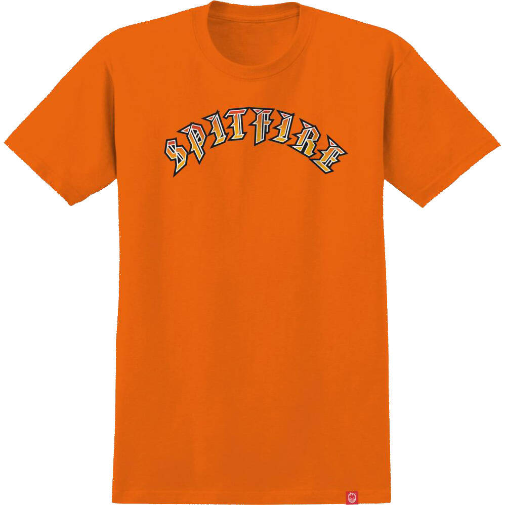 Spitfire Old E T Shirt - Orange/Red/Yellow Fade
