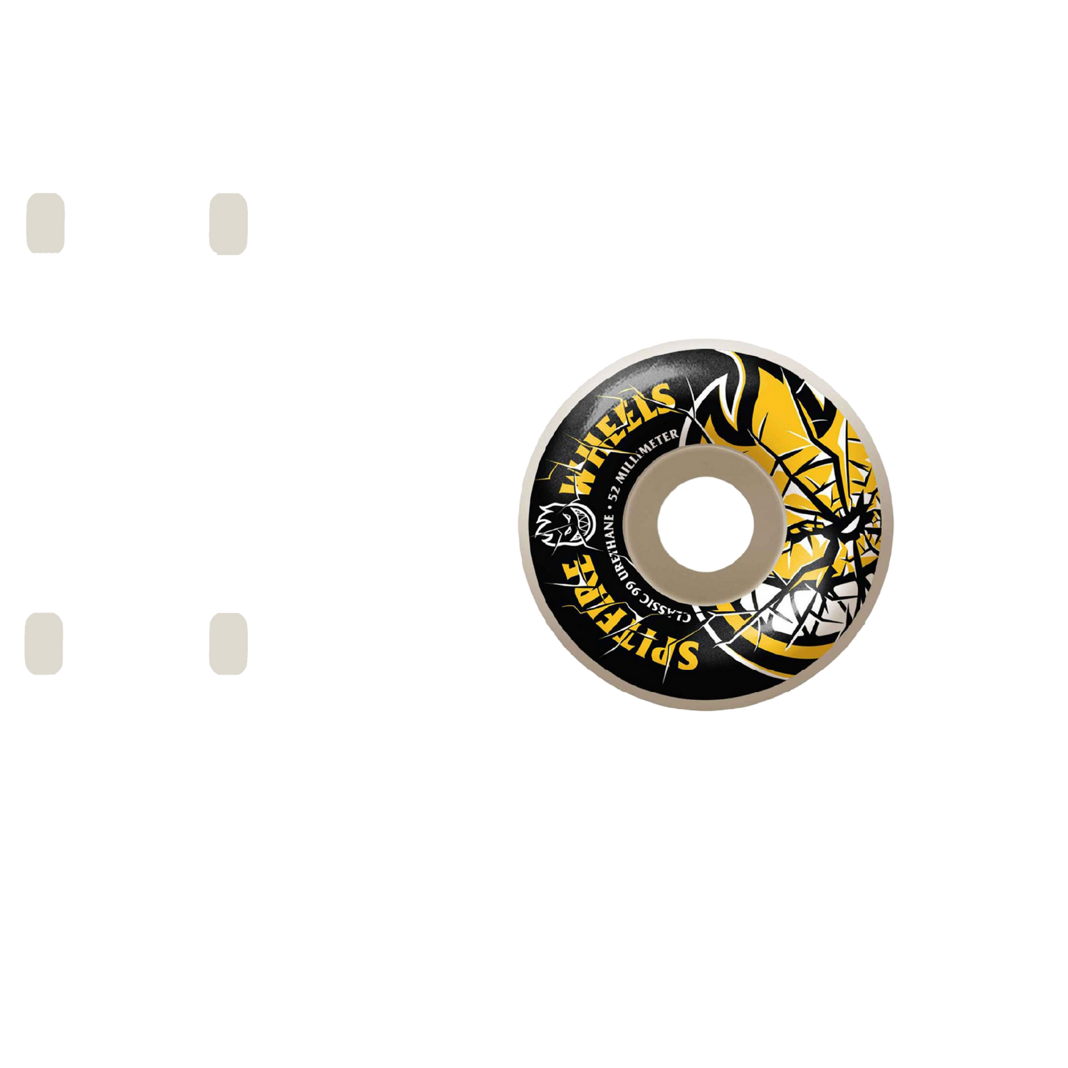 Spitfire Bighead Shattered 99 Skateboard Wheels - White 52mm
