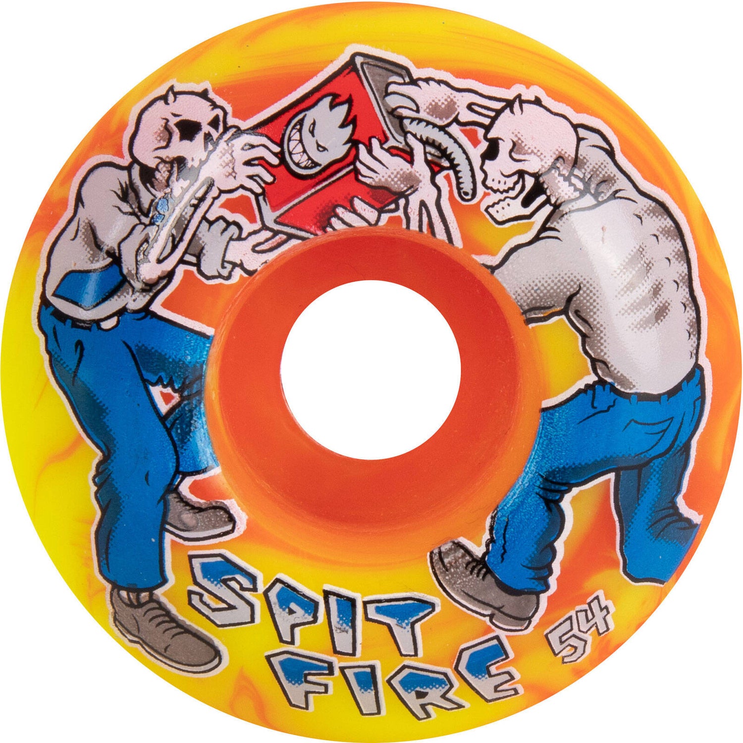 Spitfire Firefight Classics 99 Skateboard Wheels - Yellow/Orange 54mm