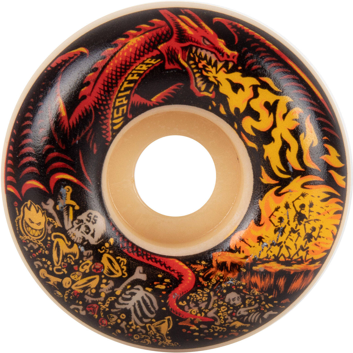 Spitfire Formula Four Oski Scorched Radial 99 Skateboard Wheels - White 55mm