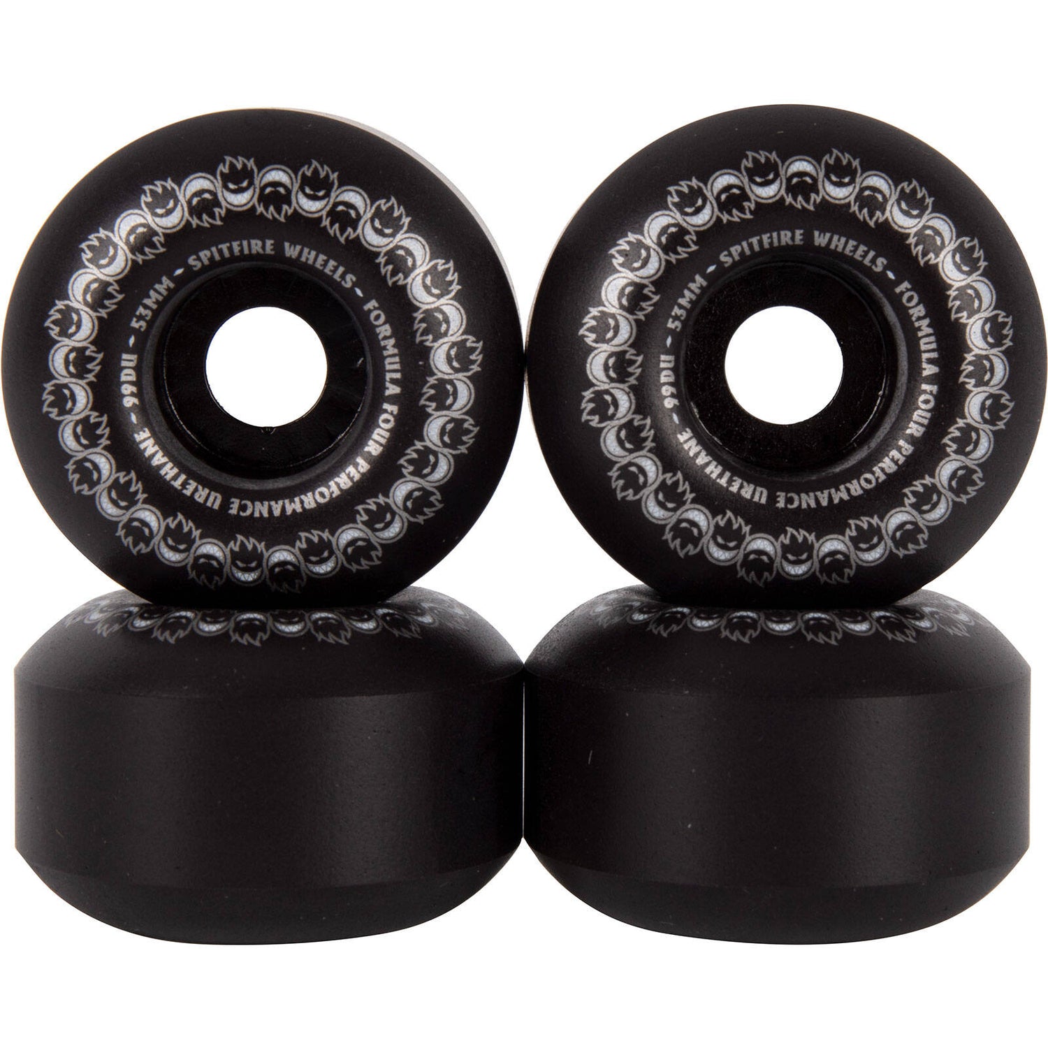 Spitfire Formula Four Repeaters Classic 99 Skateboard Wheels - Black 53mm