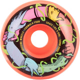 Spitfire Formula Four Friend Of Sk8 Like A Girl CO Skateboard Wheels - White/Pink Swirl 56mm