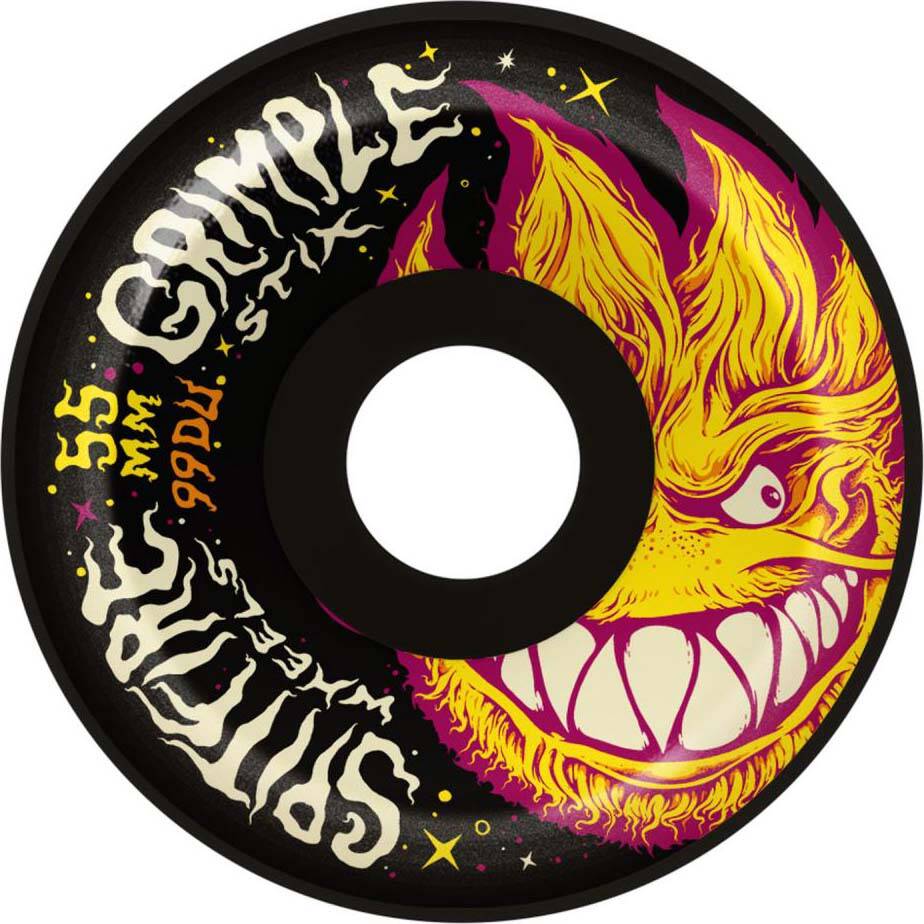 Spitfire x Grimple F4 Grimplehead Lock-In Full 99 Skateboard Wheels - Black 55mm