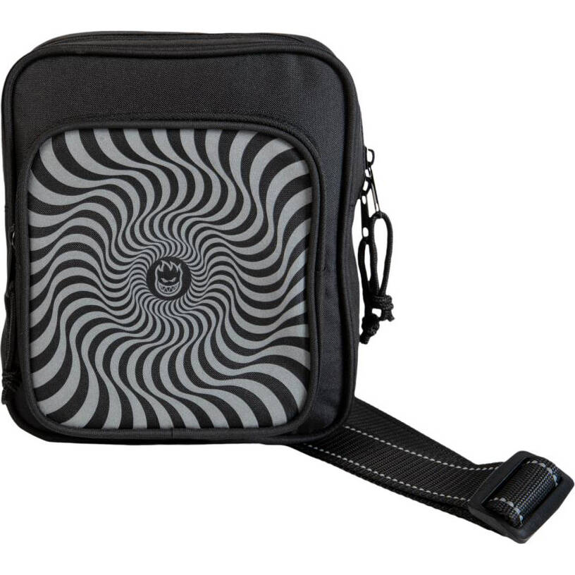 Spitfire Bighead Swirl Cross Body Bag - Black/Reflective