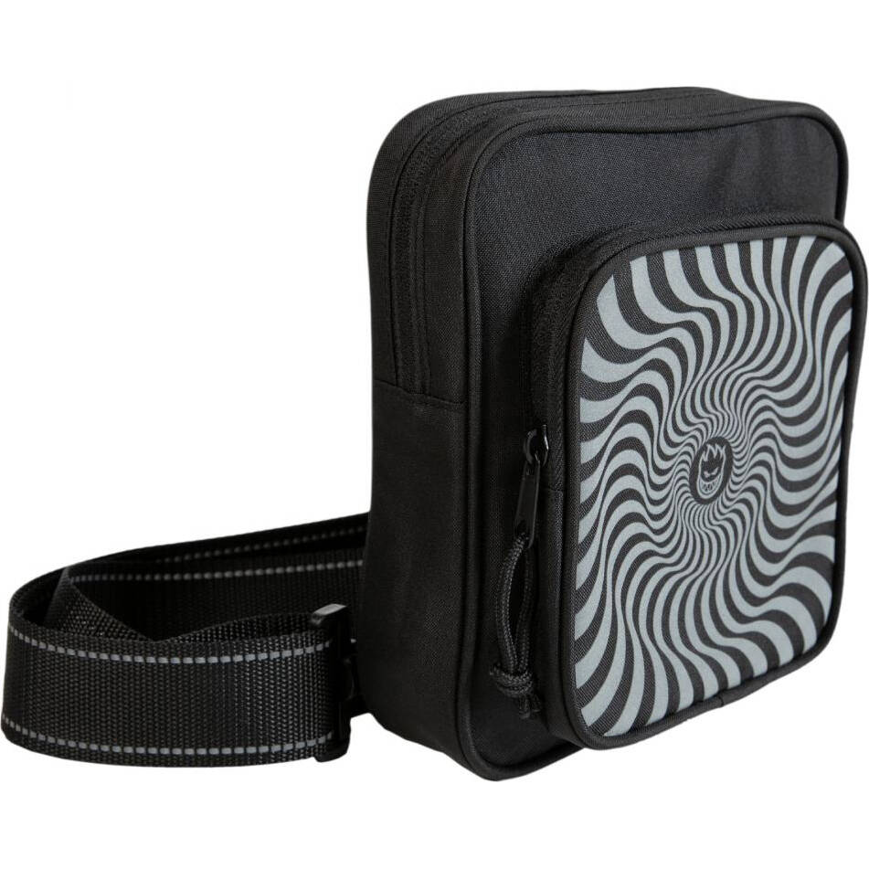 Spitfire Bighead Swirl Cross Body Bag - Black/Reflective