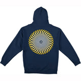 Spitfire Classic Swirl Fade Hoodie - Navy/Yellow Fade