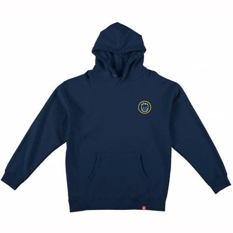 Spitfire Classic Swirl Fade Hoodie - Navy/Yellow Fade