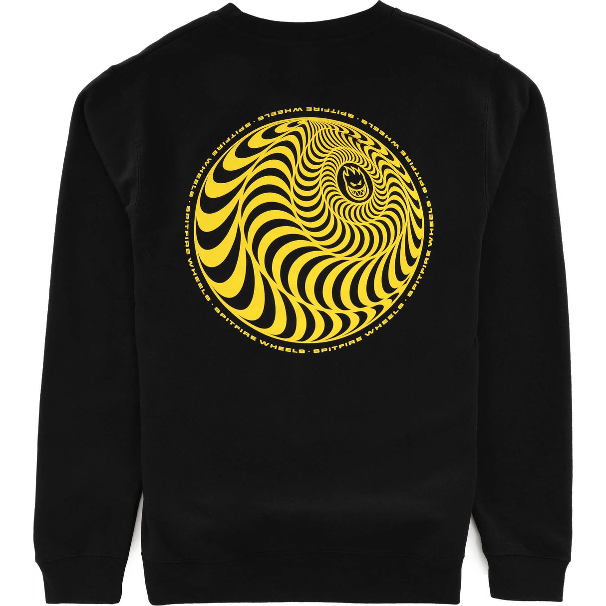 Spitfire Skewed Classic Crew Sweatshirt - Black/Yellow