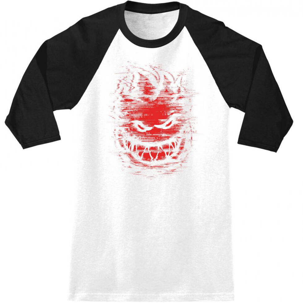 Spitfire Bighead Digistort Raglan T Shirt - White/Black/Red
