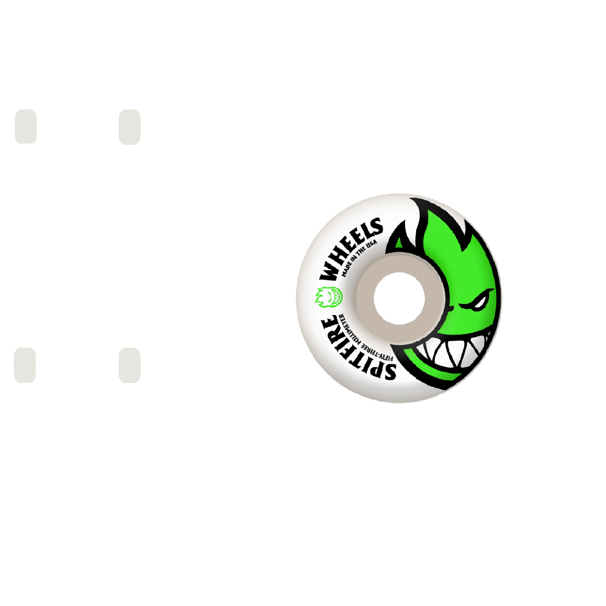 Spitfire White Skateboard Wheels Bighead - Neon Green 53mm
