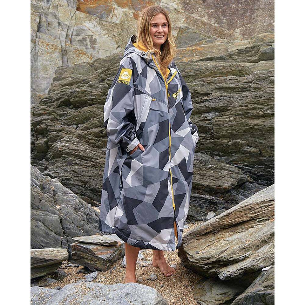 Saltrock Four Seasons Waterproof Changing Robe - Grey Camo