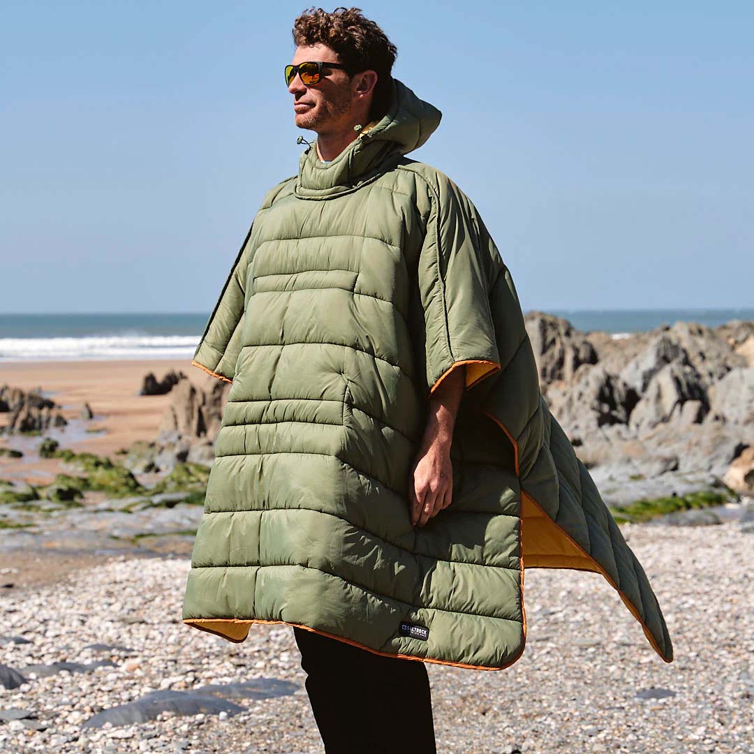 Saltrock Sunset Reversible Poncho - Yellow