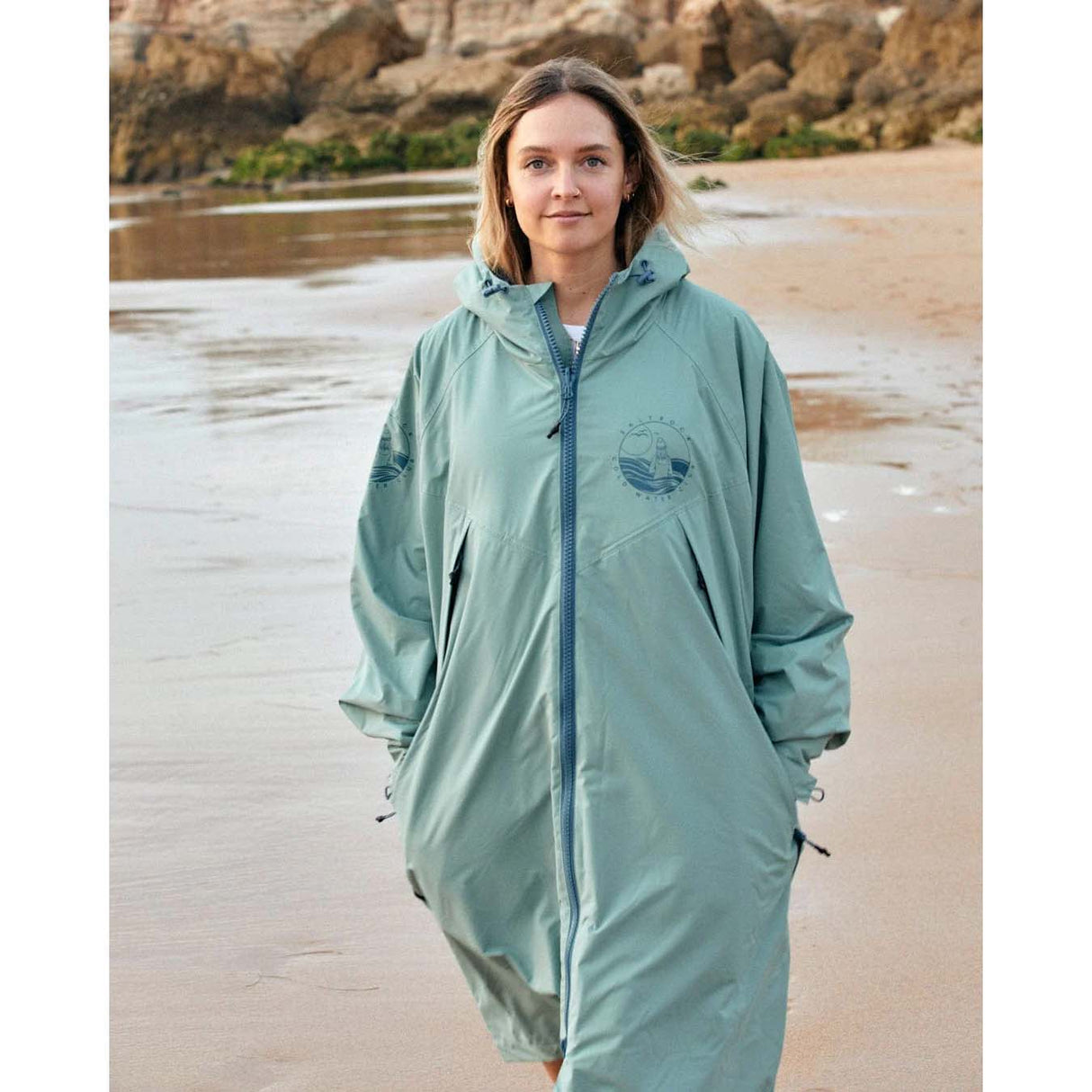 Saltrock Recycled Four Seasons Waterproof Changing Robe - Light Green