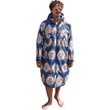Saltrock Four Seasons Waterproof Changing Robe - Dark Blue Aztek