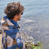 Saltrock Four Seasons Waterproof Changing Robe - Dark Blue Aztek