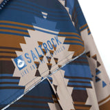 Saltrock Four Seasons Waterproof Changing Robe - Dark Blue Aztek
