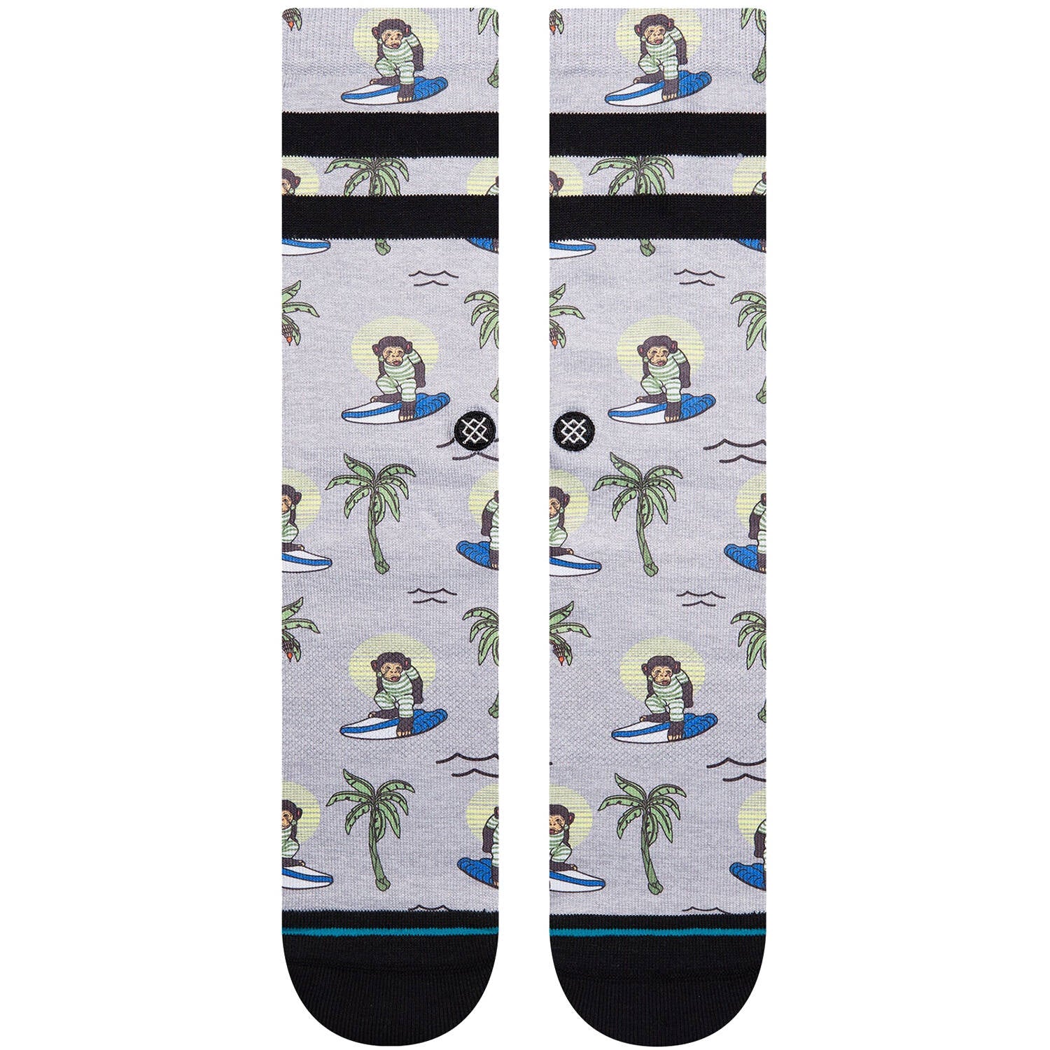 Stance Surfing Monkey Socks - Grey