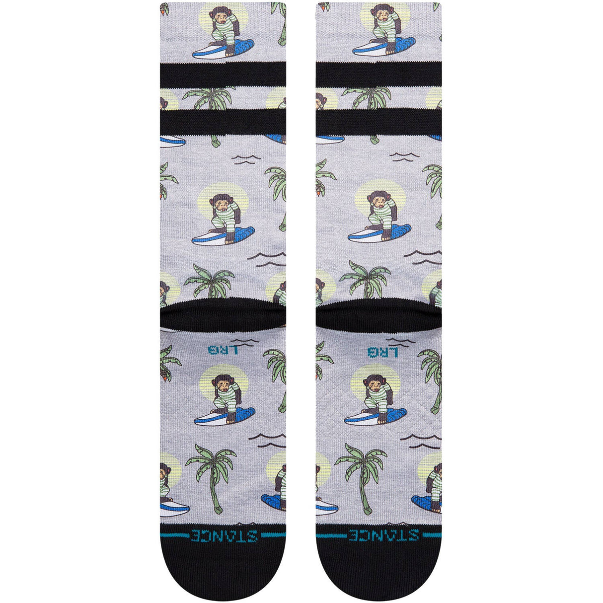 Stance Surfing Monkey Socks - Grey