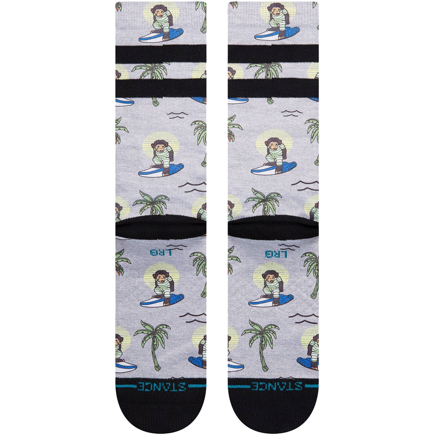 Stance Surfing Monkey Socks - Grey