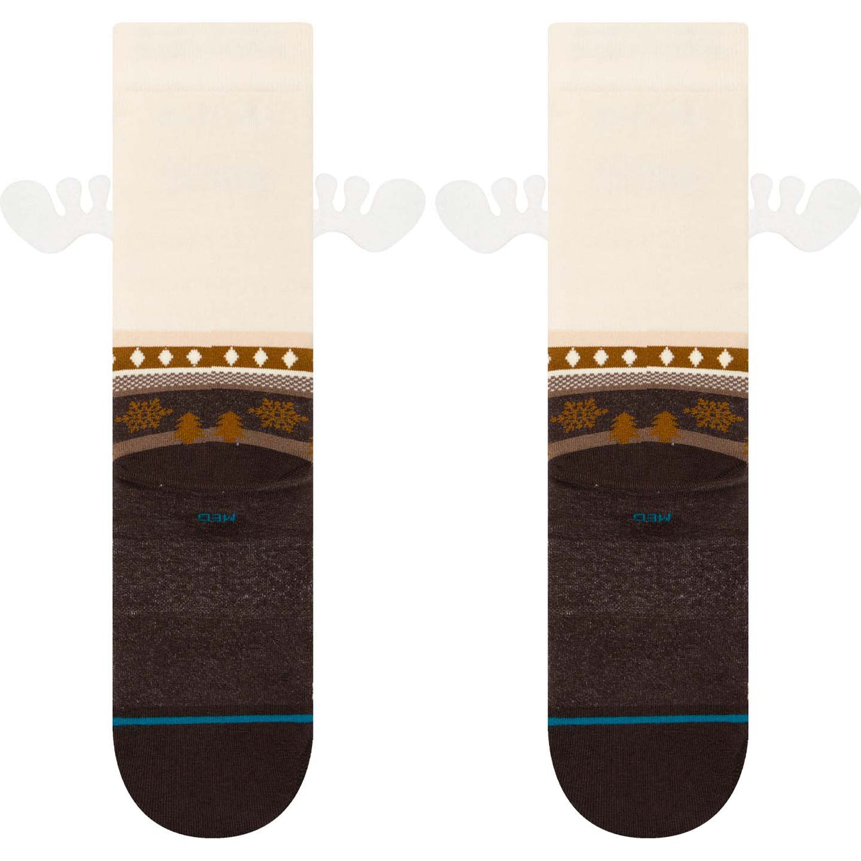 Stance Have Some Eggnog Crew Socks - Dark Brown