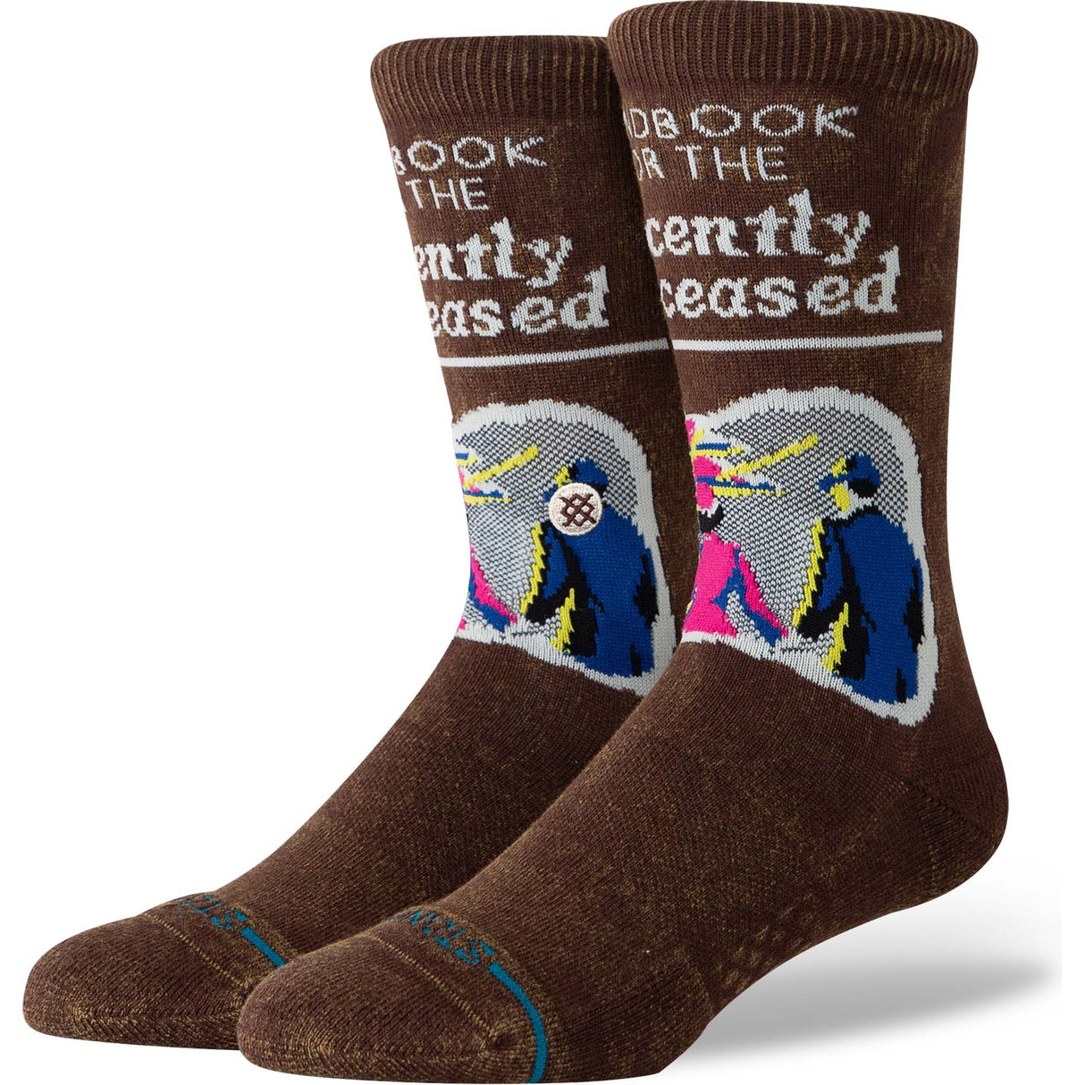 Stance Recently Deceased Crew Socks - Brown
