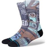 Stance x Basquiat 2 Heads On Gold Socks - Black