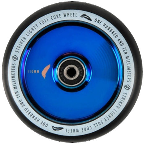 Striker Lighty Fullcore V3 110mm Scooter Wheel - Blue Chrome
